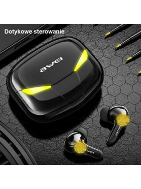 Awei T35 In-ear Bluetooth Handsfree Ακουστικά με Αντοχή στον Ιδρώτα και Θήκη Φόρτισης Μαύρα