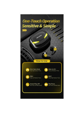 Awei T35 In-ear Bluetooth Handsfree Ακουστικά με Αντοχή στον Ιδρώτα και Θήκη Φόρτισης Μαύρα