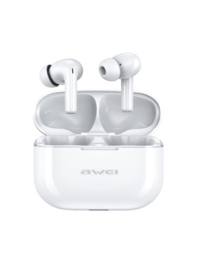 Awei T1 Pro In-ear Bluetooth Handsfree Ακουστικά με Αντοχή στον Ιδρώτα και Θήκη Φόρτισης Λευκά
