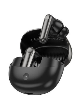 Hoco EQ10 In-ear Bluetooth Handsfree Ακουστικά με Θήκη Φόρτισης Μαύρα