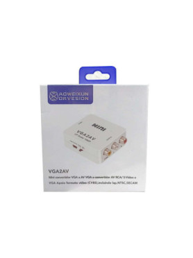 Aoweixun Aoweixun VGA2AV Μετατροπέας VGA female σε RCA female Λευκό