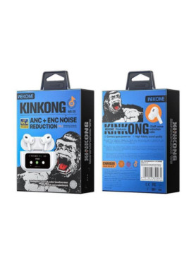 WK WS-26 In-ear Bluetooth Handsfree Ακουστικά με Θήκη Φόρτισης Λευκά