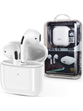 Remax TWS-10i Earbud Bluetooth Handsfree Ακουστικά με Αντοχή στον Ιδρώτα και Θήκη Φόρτισης Λευκά