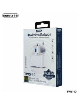 Remax TWS-10i Earbud Bluetooth Handsfree Ακουστικά με Αντοχή στον Ιδρώτα και Θήκη Φόρτισης Λευκά
