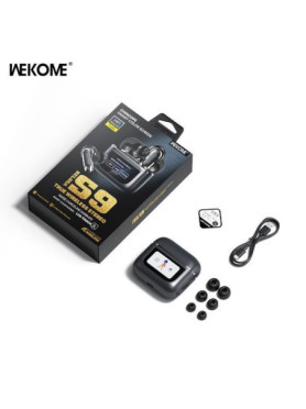 WK Beluga S9 In-ear Bluetooth Handsfree Ακουστικά με Θήκη Φόρτισης Γκρι
