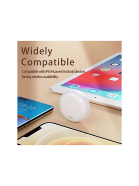 Remax TWS-50I Earbud Bluetooth Handsfree Ακουστικά με Θήκη Φόρτισης Λευκά