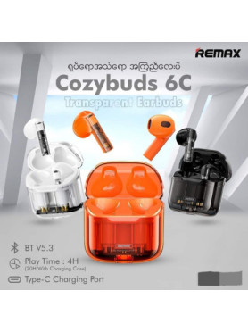 Remax Cozybuds 6C Bluetooth Handsfree Ακουστικά με Θήκη Φόρτισης Λευκά