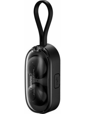 Remax TWS-15 In-ear Bluetooth Handsfree Ακουστικά με Θήκη Φόρτισης Μαύρα