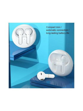 WK TWS V31 Earbud Bluetooth Handsfree Ακουστικά με Θήκη Φόρτισης Λευκά