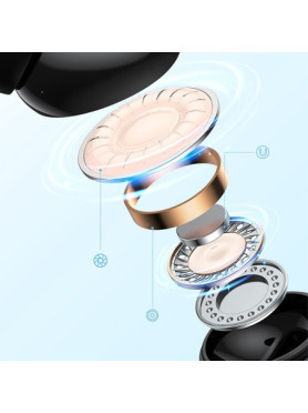 Awei T61 In-ear Bluetooth Handsfree Ακουστικά με Θήκη Φόρτισης Μαύρα