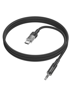Hoco UPA27 Braided USB 2.0 Cable USB-C male - 3.5mm Μαύρο 1.2m
