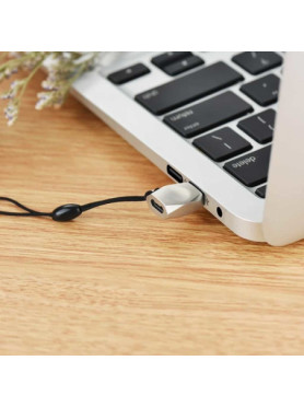 Hoco UA8 Μετατροπέας USB-C male σε micro USB female Ασημί
