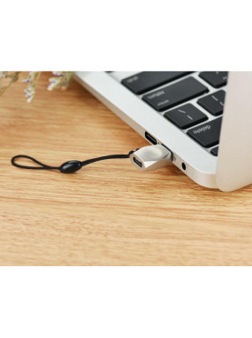 Hoco UA8 Μετατροπέας USB-C male σε micro USB female Ασημί