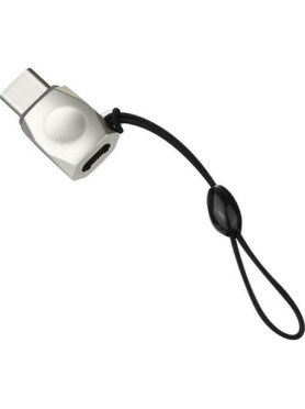 Hoco UA8 Μετατροπέας USB-C male σε micro USB female Ασημί