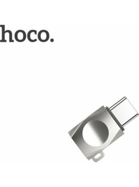 Hoco UA8 Μετατροπέας USB-C male σε micro USB female Ασημί