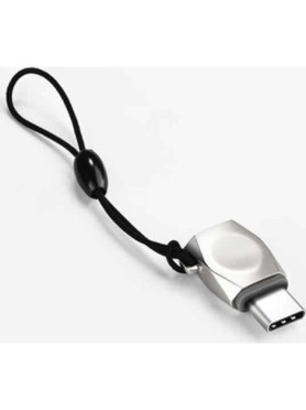 Hoco UA8 Μετατροπέας USB-C male σε micro USB female Ασημί