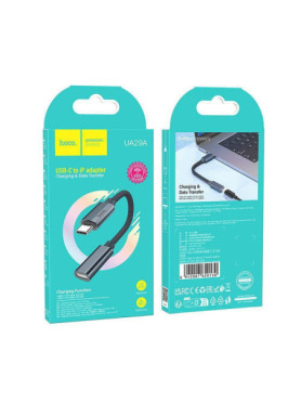 Hoco Μετατροπέας USB-C male σε Lightning male Μπλε 1τμχ