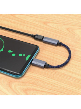 Hoco Μετατροπέας USB-C male σε Lightning male Μπλε 1τμχ