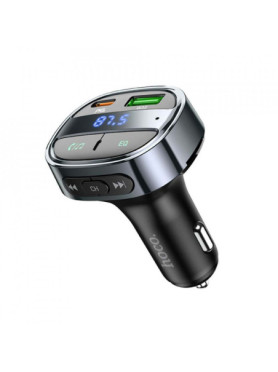 Hoco FM Transmitter Αυτοκινήτου E70 με Bluetooth / USB Metal Grey