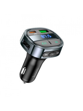 Hoco FM Transmitter Αυτοκινήτου E70 με Bluetooth / USB Metal Grey