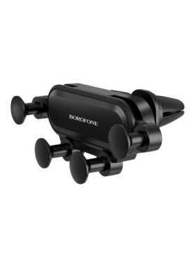 Borofone Eddie Βάση Κινητού Αυτοκινήτου 4" - 6.5" με Ρυθμιζόμενα Άγκιστρα Μαύρη