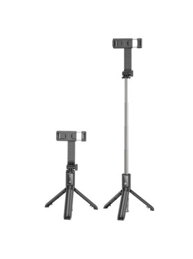 Borofone BY11 Happy Selfie Stick Τρίποδο Κινητού με Bluetooth Μαύρο
