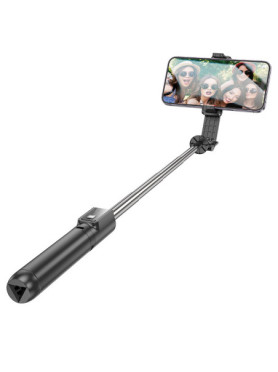 Borofone BY11 Happy Selfie Stick Τρίποδο Κινητού με Bluetooth Μαύρο