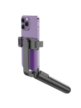 Borofone BY11 Happy Selfie Stick Τρίποδο Κινητού με Bluetooth Μαύρο