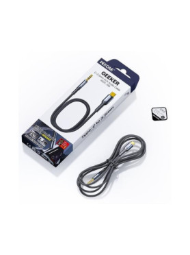 WK Braided USB 2.0 Cable USB-C male - 3.5mm Χρυσό 1.2m