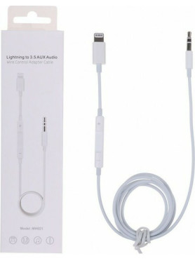 3.5mm to Lightning Cable Λευκό 1m (MH021)