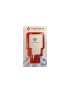 Technovo Φορτιστής Χωρίς Καλώδιο με 2 Θύρες USB-A Λευκός (TN-C015)