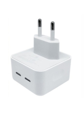 Technovo Φορτιστής Χωρίς Καλώδιο με 2 Θύρες USB-C 50W Power Delivery Λευκός (TN-C100)