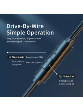 Awei TC-7 In-ear Handsfree με Βύσμα USB-C Μαύρο