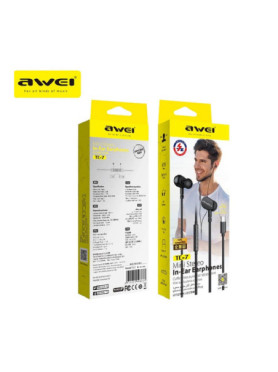 Awei TC-7 In-ear Handsfree με Βύσμα USB-C Μαύρο