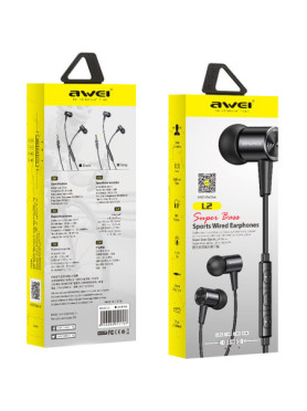 Awei L2 In-ear Handsfree με Βύσμα 3.5mm Μαύρο