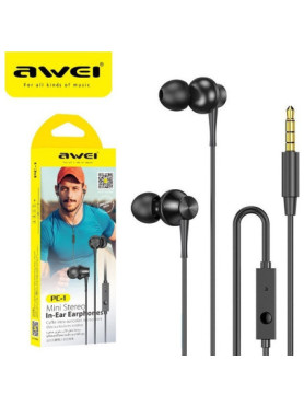 Awei PC-1 In-ear Handsfree με Βύσμα 3.5mm Μαύρο