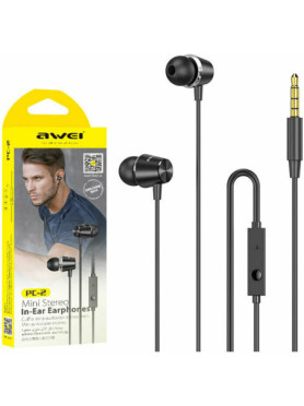 Awei PC-2 In-ear Handsfree με Βύσμα 3.5mm Μαύρο