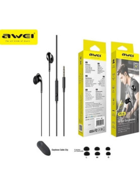 Awei PC-6 In-ear Handsfree Ακουστικά με Βύσμα 3.5mm Μαύρο