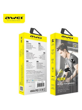 Awei PC-6 In-ear Handsfree Ακουστικά με Βύσμα 3.5mm Μαύρο