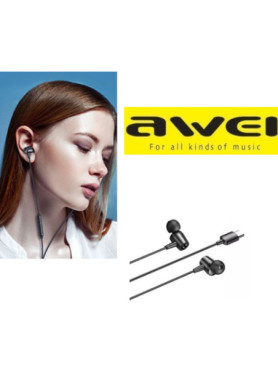 Awei TC-1 Type-C In-ear Handsfree με Βύσμα USB-C Μαύρο