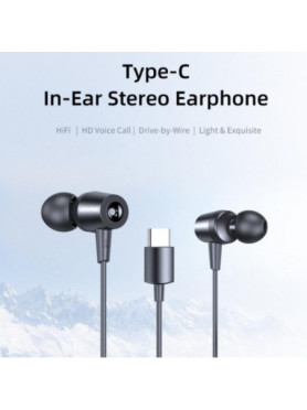 Awei TC-1 Type-C In-ear Handsfree με Βύσμα USB-C Μαύρο