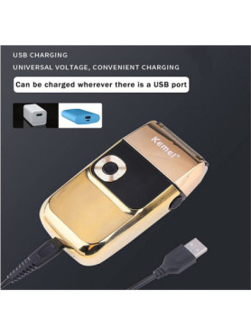 Kemei KM-2028 Gold Ξυριστική Μηχανή Προσώπου Επαναφορτιζόμενη